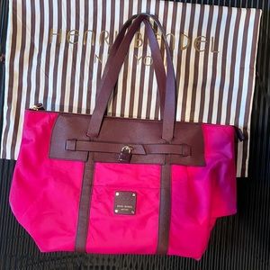 Henri Bendel Pink Nylon Tote